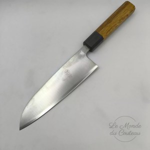 Ambachtelijk Japans Fukushima Ginsan Santoku-mes