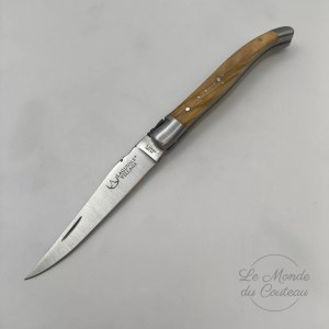 Laguiole Village Taschenmesser 10 cm mit doppelten Kropfen Olivenholz