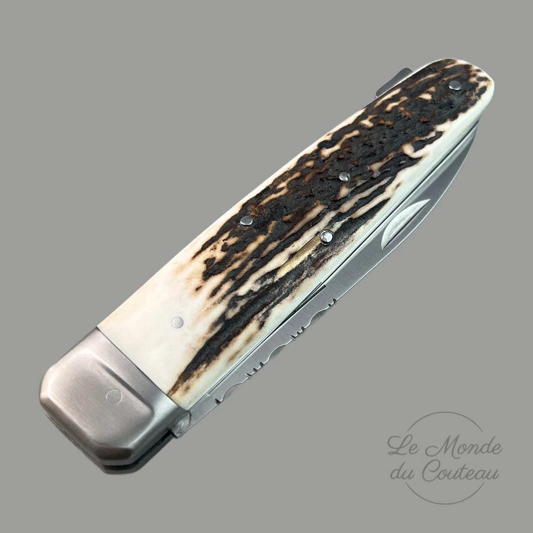Couteau Pliant Hallali Cerf Douris Chastel — vue 2