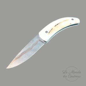 Couteau Pliant damas cuivre phacochère Chomilier — vue 1