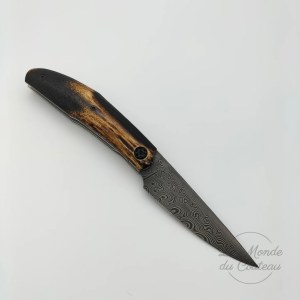 Handcrafted Damascus knife by Michel Grini 2